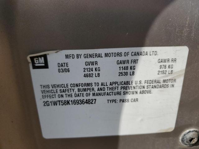 Photo 11 VIN: 2G1WT58K169364827 - CHEVROLET IMPALA LT 