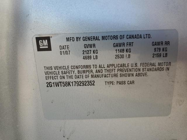 Photo 11 VIN: 2G1WT58K179292352 - CHEVROLET IMPALA LT 