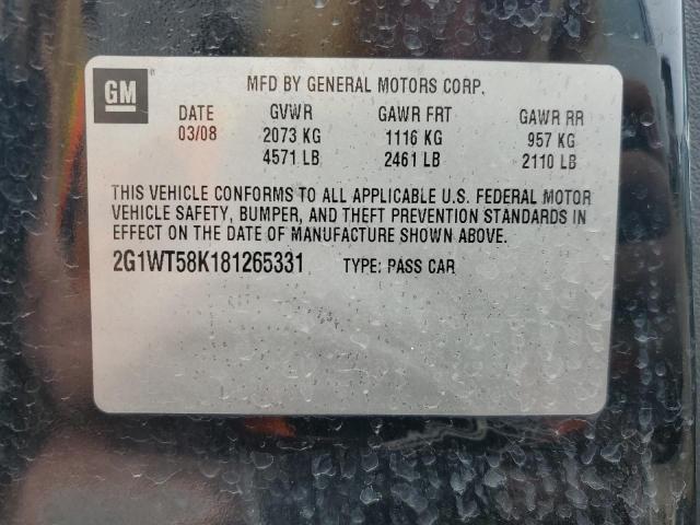 Photo 11 VIN: 2G1WT58K181265331 - CHEVROLET IMPALA 