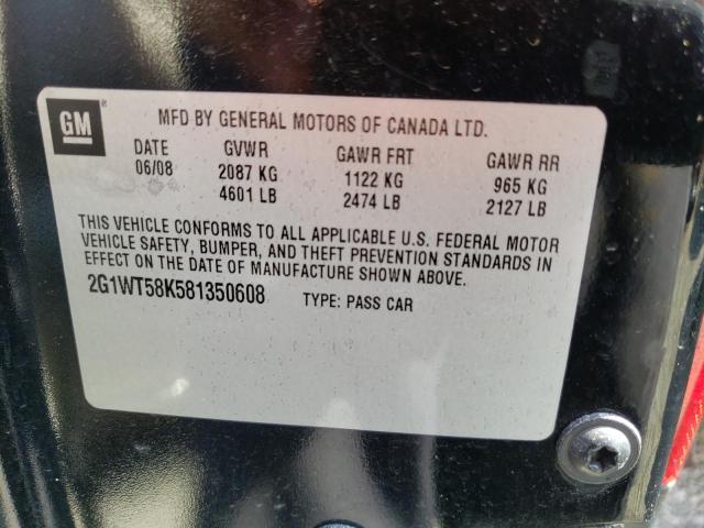 Photo 9 VIN: 2G1WT58K581350608 - CHEVROLET IMPALA LT 