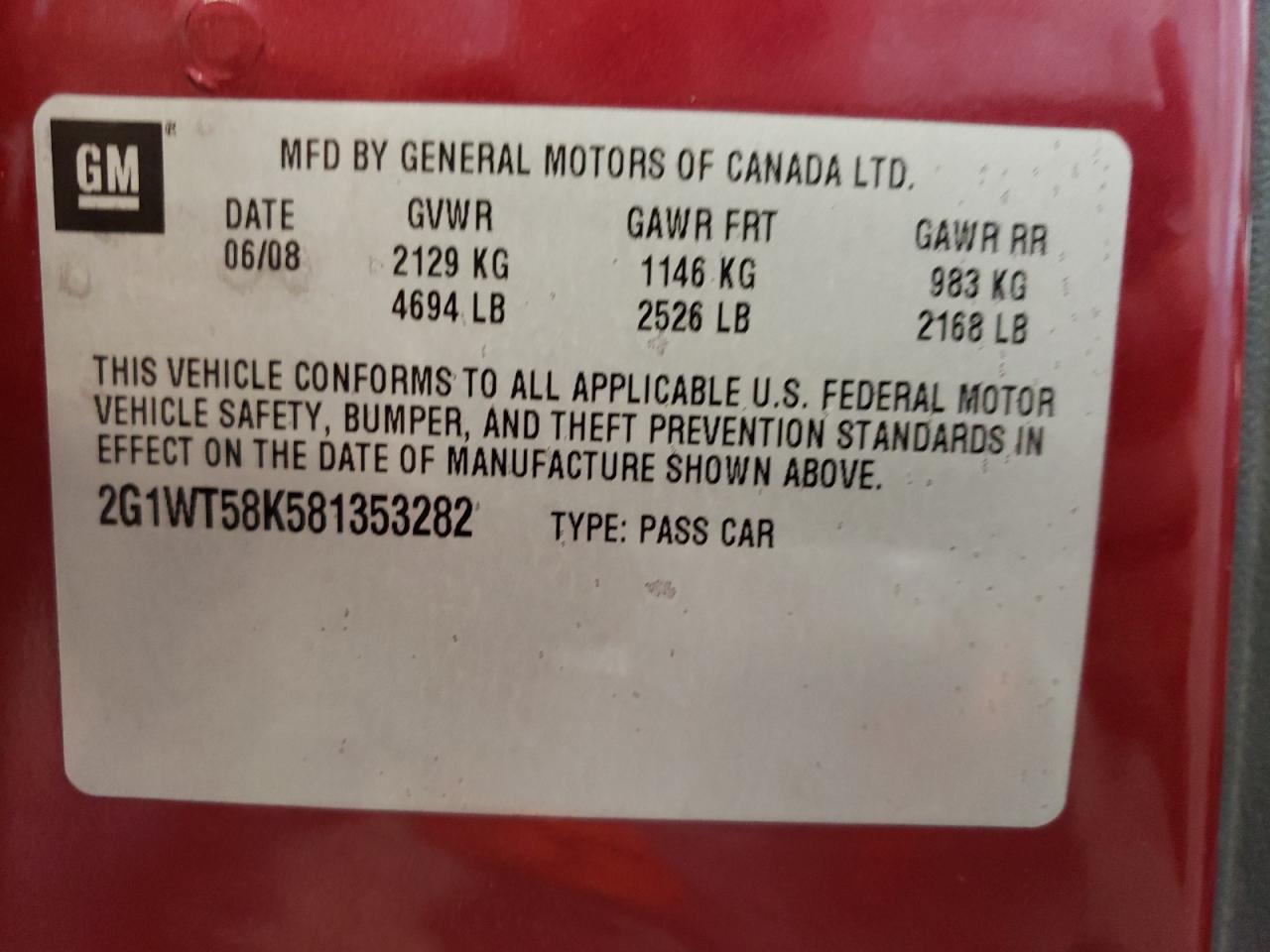 Photo 11 VIN: 2G1WT58K581353282 - CHEVROLET IMPALA 