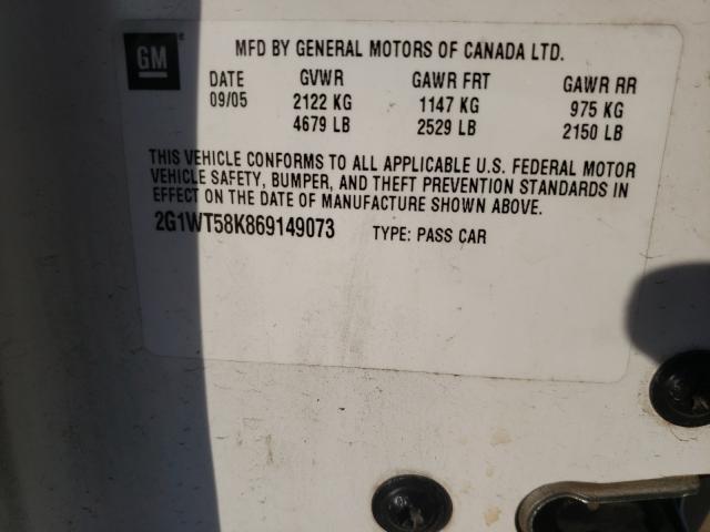 Photo 9 VIN: 2G1WT58K869149073 - CHEVROLET IMPALA LT 