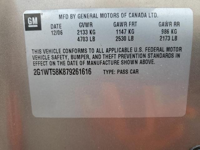 Photo 12 VIN: 2G1WT58K879261616 - CHEVROLET IMPALA LT 