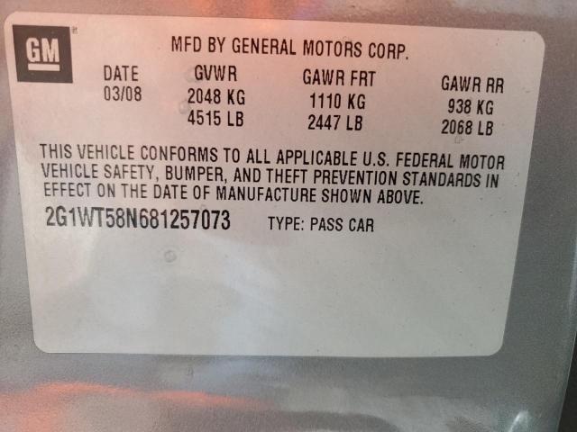 Photo 11 VIN: 2G1WT58N681257073 - CHEVROLET IMPALA LT 