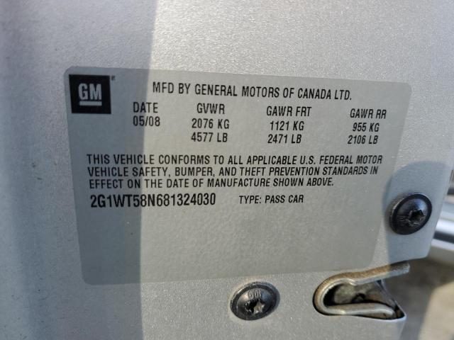 Photo 11 VIN: 2G1WT58N681324030 - CHEVROLET IMPALA 