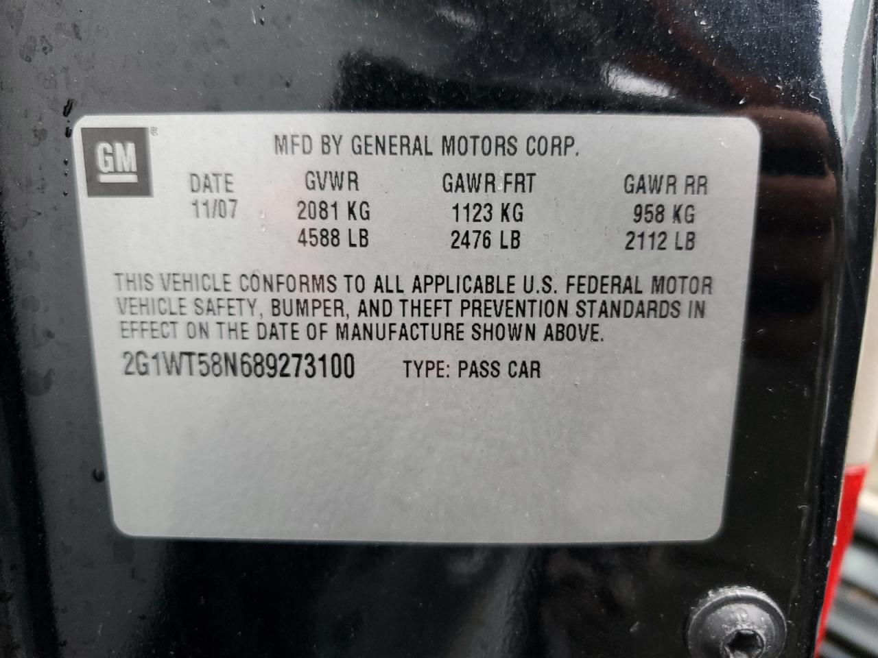 Photo 11 VIN: 2G1WT58N689273100 - CHEVROLET IMPALA 