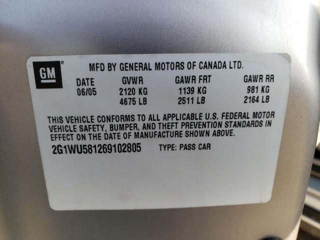 Photo 9 VIN: 2G1WU581269102805 - CHEVROLET IMPALA LTZ 