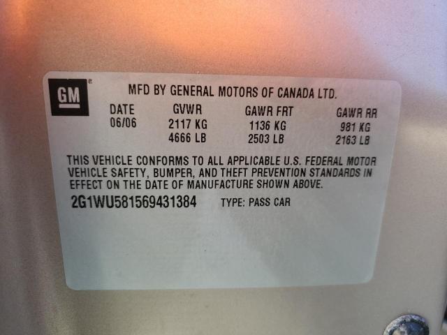 Photo 11 VIN: 2G1WU581569431384 - CHEVROLET IMPALA 