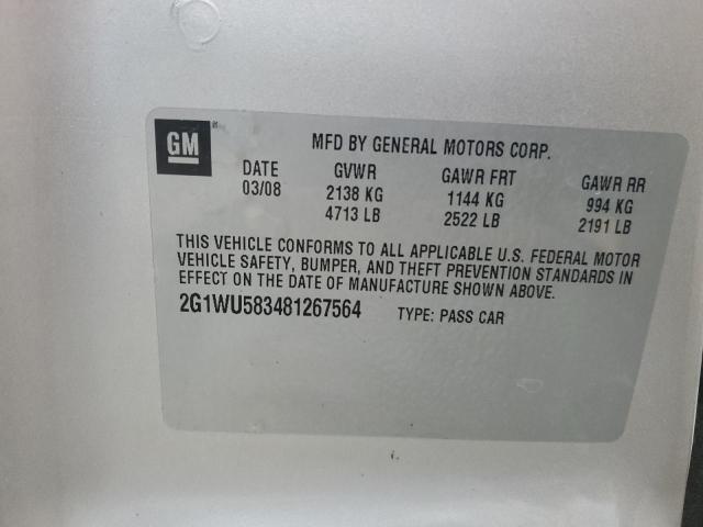 Photo 11 VIN: 2G1WU583481267564 - CHEVROLET IMPALA 