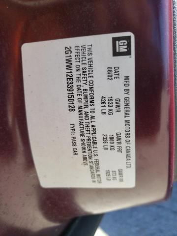 Photo 9 VIN: 2G1WW12E339150128 - CHEVROLET MONTE CARL 