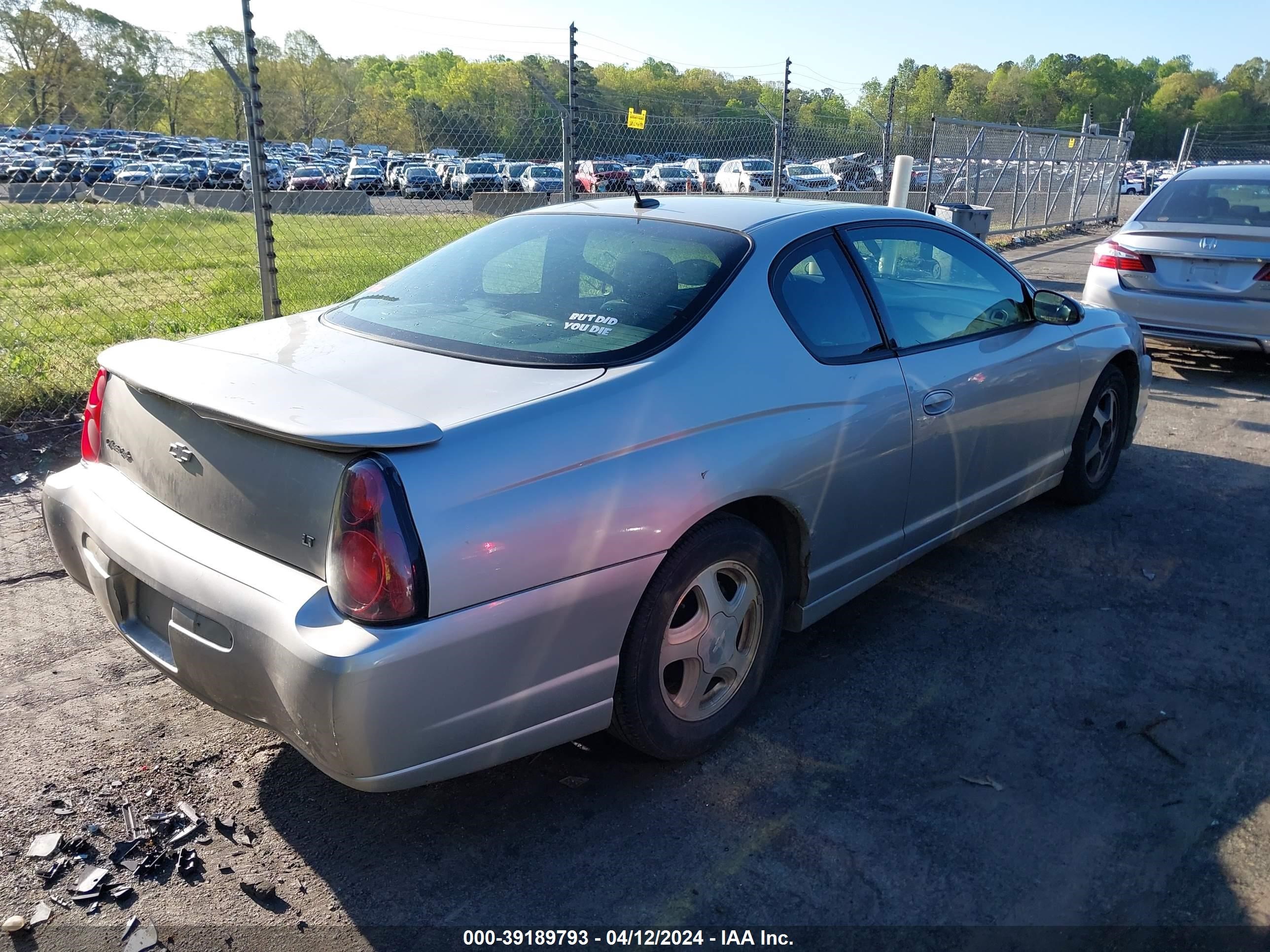 Photo 3 VIN: 2G1WX15K059383711 - CHEVROLET MONTE CARLO 