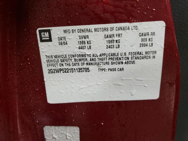 Photo 11 VIN: 2G2WP522151125705 - PONTIAC GRAND PRIX 