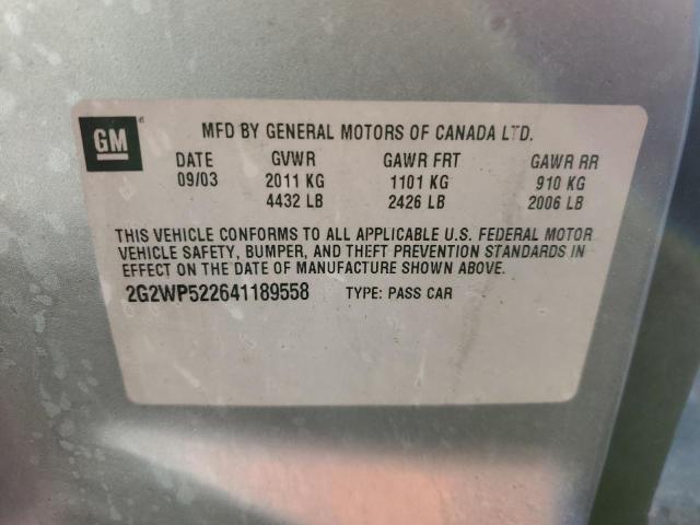 Photo 11 VIN: 2G2WP522641189558 - PONTIAC GRAND PRIX 