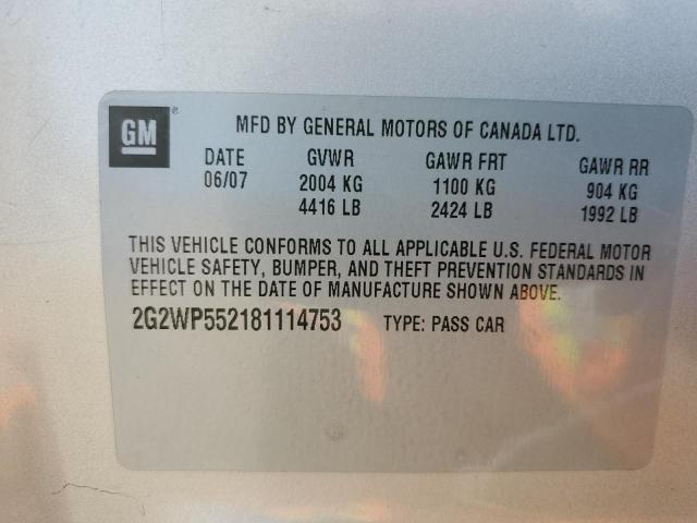 Photo 11 VIN: 2G2WP552181114753 - PONTIAC GRAND PRIX 