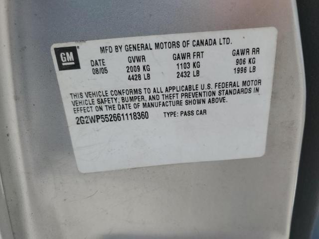 Photo 11 VIN: 2G2WP552661118360 - PONTIAC GRAND PRIX 