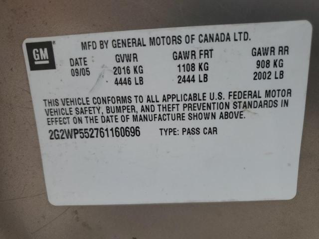 Photo 11 VIN: 2G2WP552761160696 - PONTIAC GRAND PRIX 