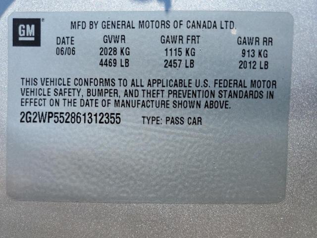 Photo 11 VIN: 2G2WP552861312355 - PONTIAC GRAND PRIX 