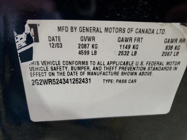 Photo 11 VIN: 2G2WR524341262431 - PONTIAC GRAND PRIX 