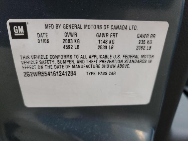 Photo 12 VIN: 2G2WR554161241284 - PONTIAC GRANDPRIX 