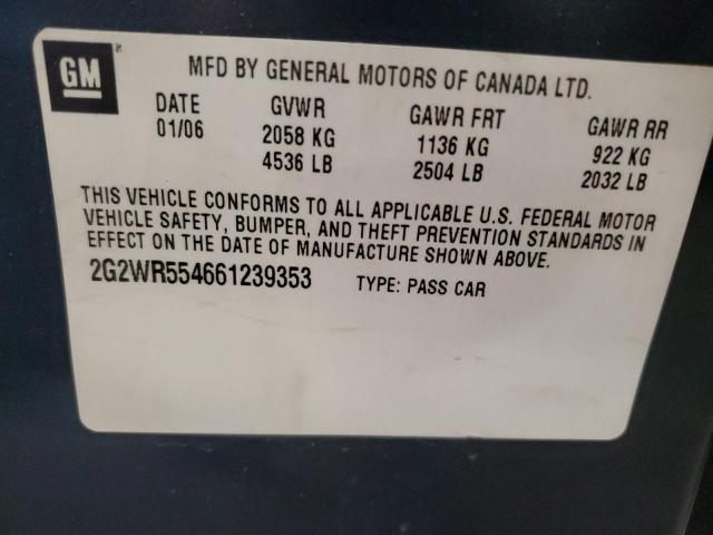 Photo 11 VIN: 2G2WR554661239353 - PONTIAC GRAND PRIX 