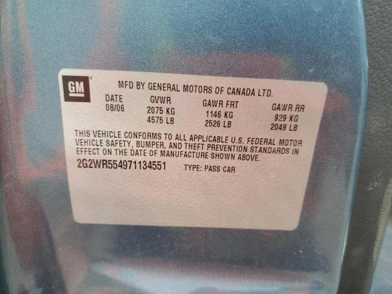 Photo 23 VIN: 2G2WR554971134551 - PONTIAC GRAND PRIX 