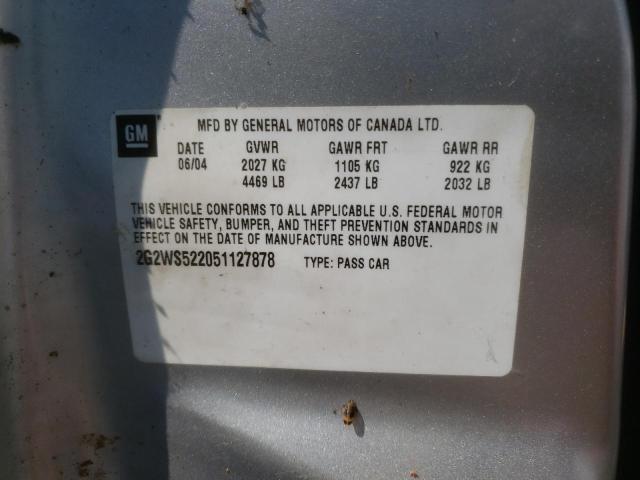 Photo 11 VIN: 2G2WS522051127878 - PONTIAC GRAND PRIX 