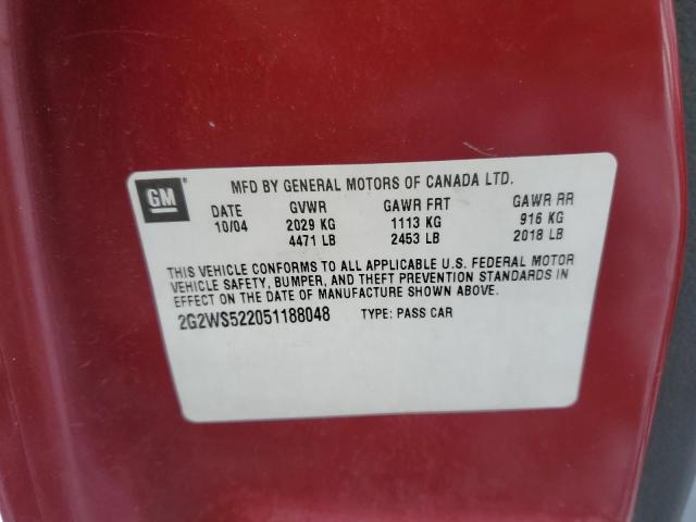 Photo 11 VIN: 2G2WS522051188048 - PONTIAC GRAND PRIX 