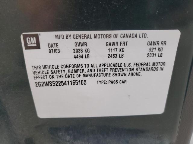 Photo 11 VIN: 2G2WS522541165105 - PONTIAC GRANDPRIX 