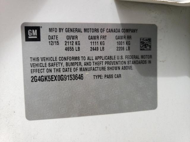 Photo 11 VIN: 2G4GK5EX0G9153646 - BUICK REGAL 