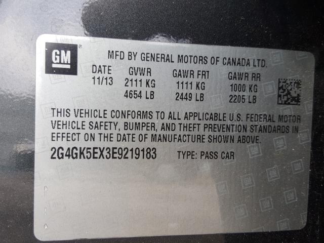 Photo 9 VIN: 2G4GK5EX3E9219183 - BUICK REGAL 