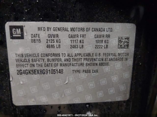 Photo 8 VIN: 2G4GK5EX8G9105148 - BUICK REGAL 