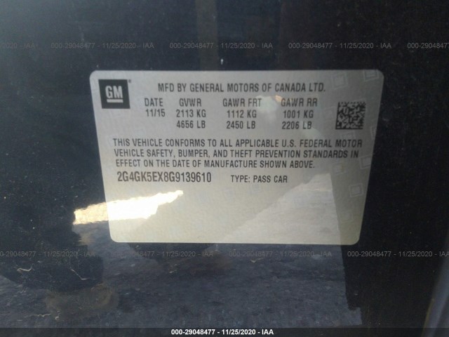 Photo 8 VIN: 2G4GK5EX8G9139610 - BUICK REGAL 