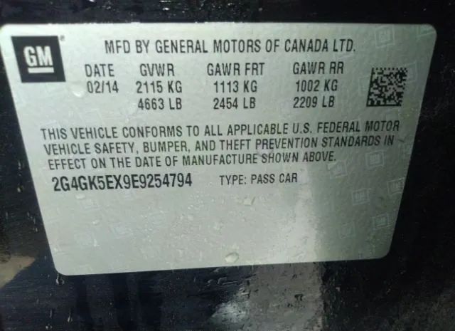 Photo 8 VIN: 2G4GK5EX9E9254794 - BUICK REGAL 