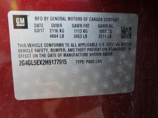 Photo 11 VIN: 2G4GL5EX2H9177915 - BUICK REGAL SPOR 