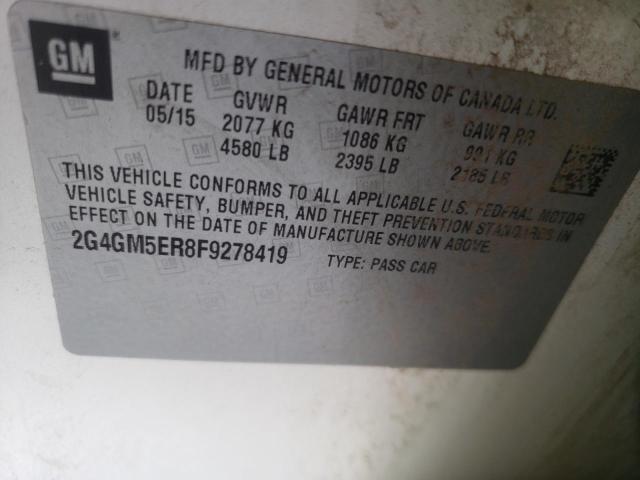 Photo 9 VIN: 2G4GM5ER8F9278419 - BUICK REGAL PREM 