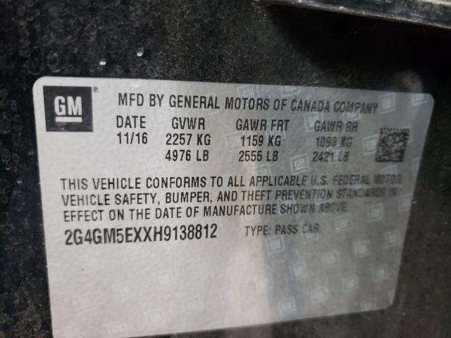 Photo 9 VIN: 2G4GM5EXXH9138812 - BUICK REGAL 