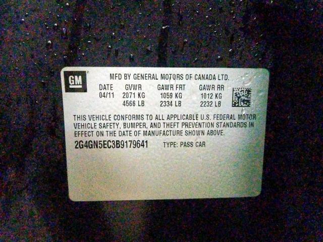 Photo 9 VIN: 2G4GN5EC3B9179641 - BUICK REGAL CXL 