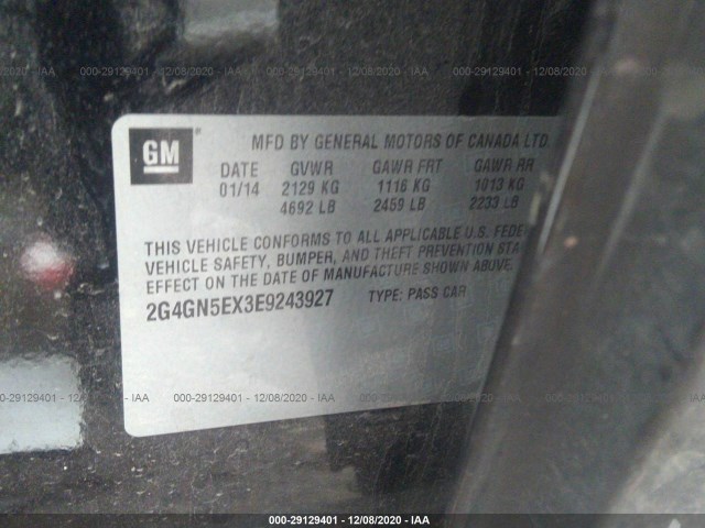 Photo 8 VIN: 2G4GN5EX3E9243927 - BUICK REGAL 