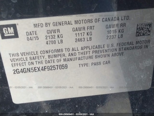 Photo 8 VIN: 2G4GN5EX4F9257059 - BUICK REGAL 