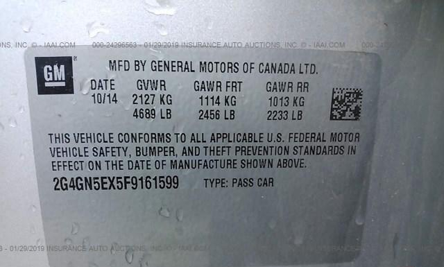 Photo 8 VIN: 2G4GN5EX5F9161599 - BUICK REGAL 