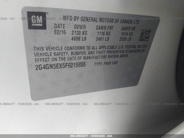 Photo 8 VIN: 2G4GN5EX5F9215855 - BUICK REGAL 