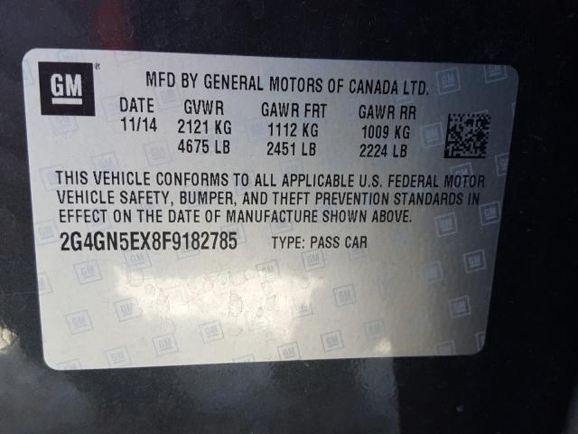 Photo 9 VIN: 2G4GN5EX8F9182785 - BUICK REGAL PREM 