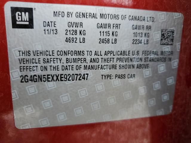 Photo 11 VIN: 2G4GN5EXXE9207247 - BUICK REGAL 