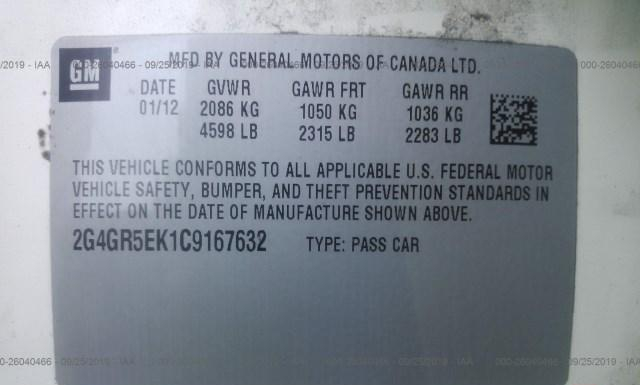 Photo 8 VIN: 2G4GR5EK1C9167632 - BUICK REGAL 