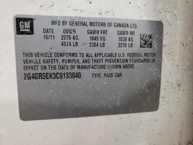 Photo 12 VIN: 2G4GR5EK3C9133840 - BUICK REGAL 