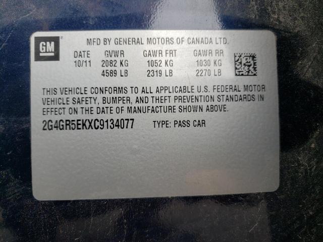 Photo 9 VIN: 2G4GR5EKXC9134077 - BUICK REGAL 