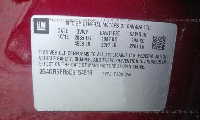 Photo 8 VIN: 2G4GR5ER6D9154518 - BUICK REGAL 