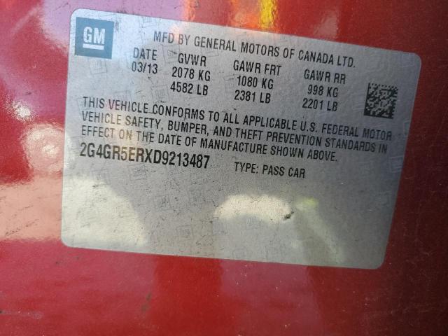 Photo 11 VIN: 2G4GR5ERXD9213487 - BUICK REGAL 