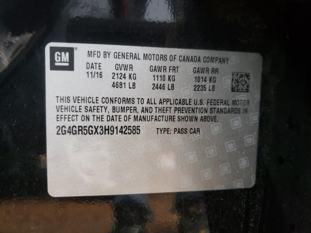 Photo 9 VIN: 2G4GR5GX3H9142585 - BUICK REGAL PREM 