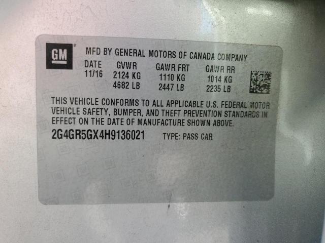 Photo 11 VIN: 2G4GR5GX4H9136021 - BUICK REGAL PREM 